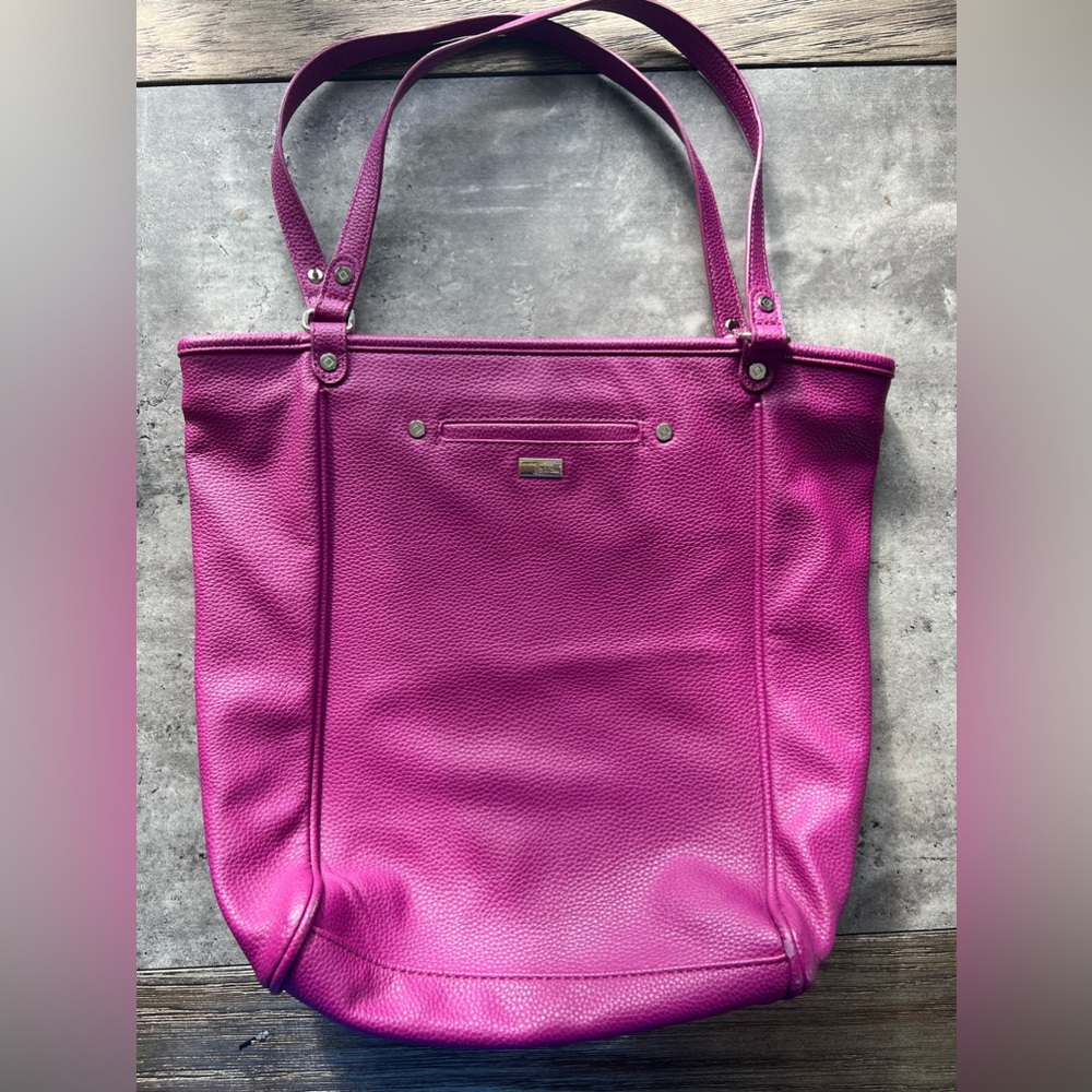 THIRTY -ONE JEWELL Daring Abbey Purple Fuchsia Pebble Shoulder/Tote Bag